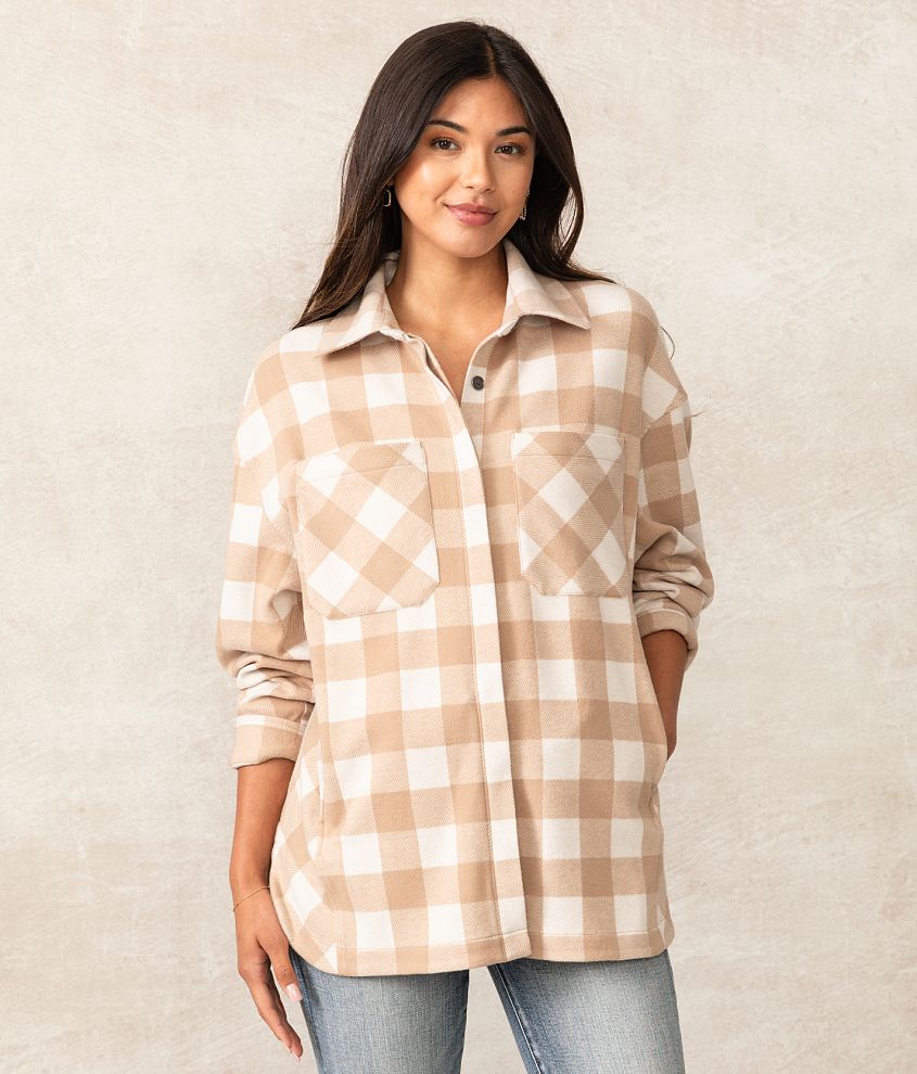 Aurora Plaid Knit Shacket