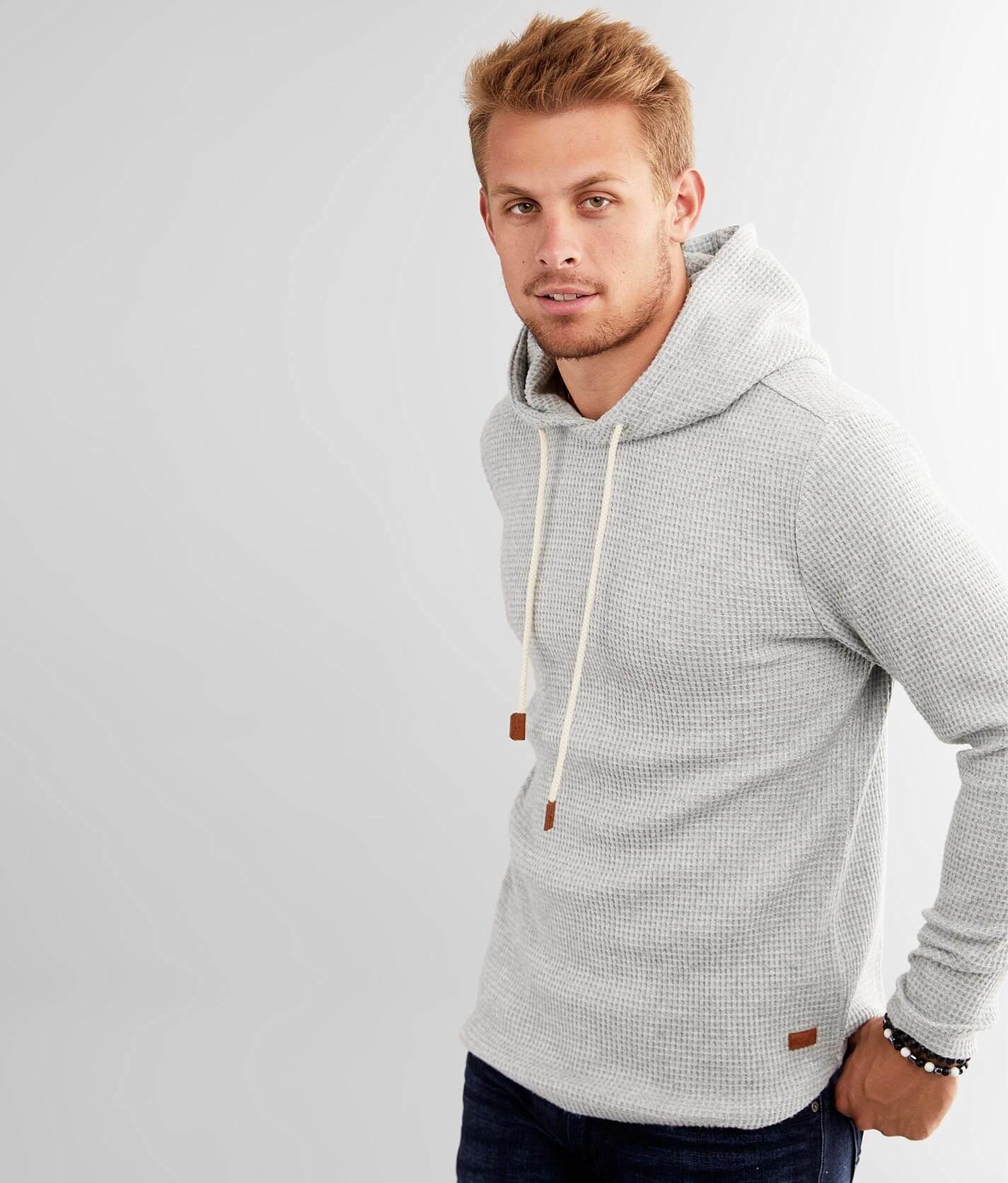 Outpost Makers Waffle Knit Hooded Sweatshirt - Men's Sweatshirts in Grey