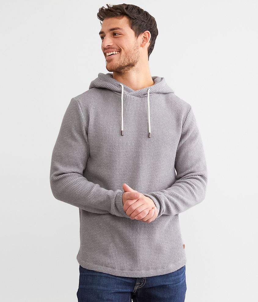 Outpost Makers Waffle Knit Hoodie - Men's Sweatshirts in Smoked