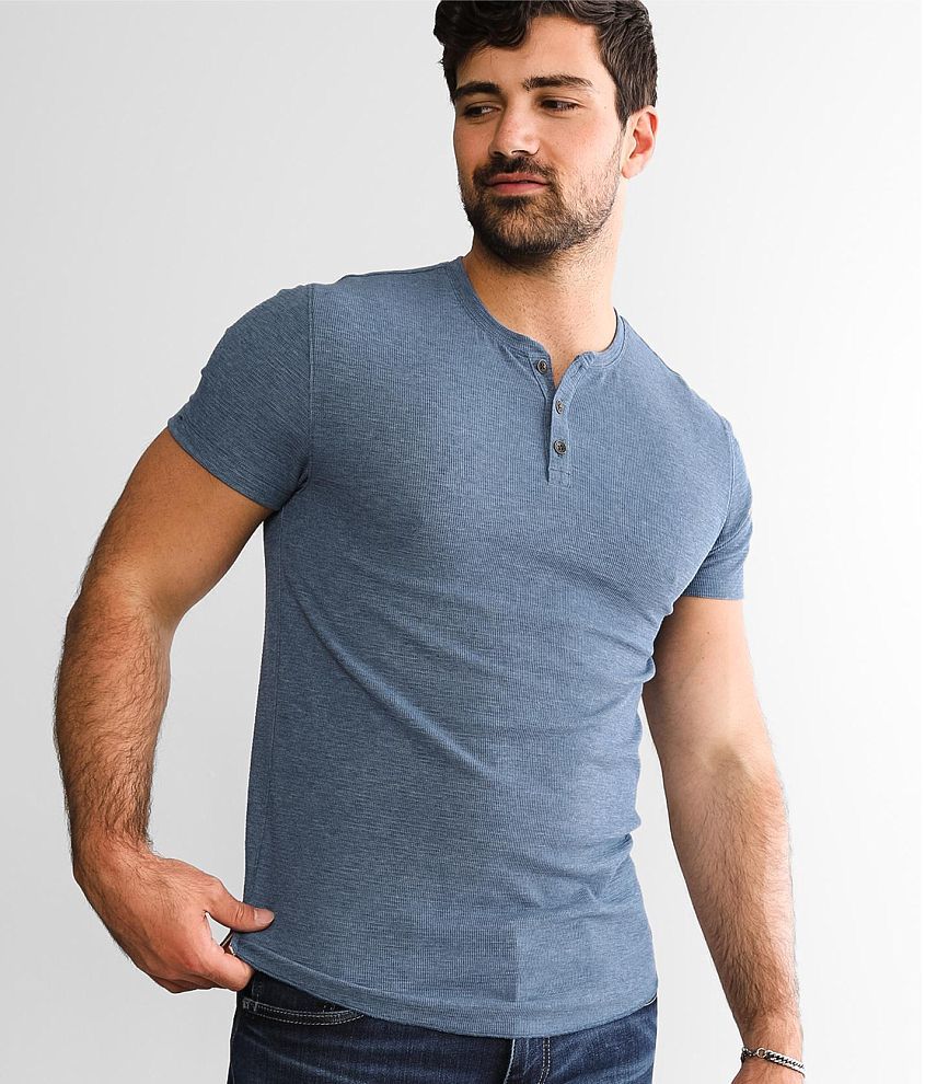 Outpost Makers Textured Knit Henley - Men's T-Shirts in Captain | Buckle