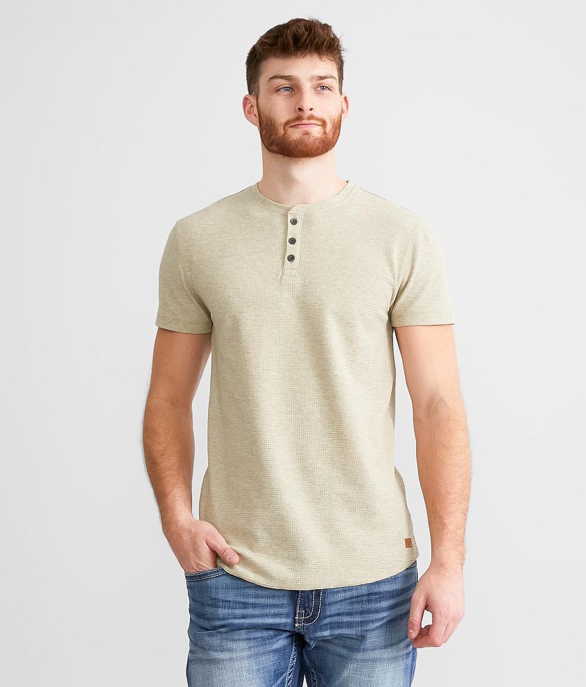 Outpost Makers Textured Henley - Men's T-Shirts in Pelican | Buckle