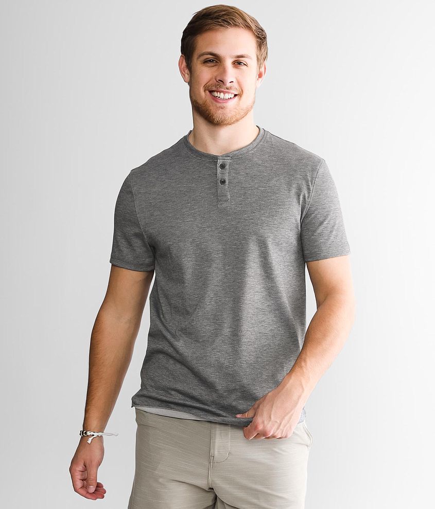 Outpost Makers Heathered Henley front view