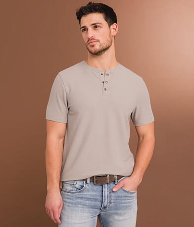 Outpost Makers Textured Henley front view