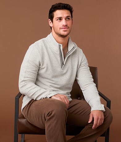Outpost Makers Textured Quarter Zip Pullover front view