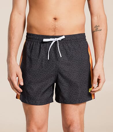 Duvin Shadow Cat Volley Swim Trunks front view