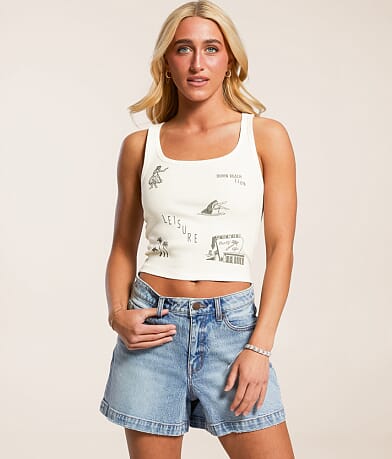 Duvin Stamped Tank Top front view