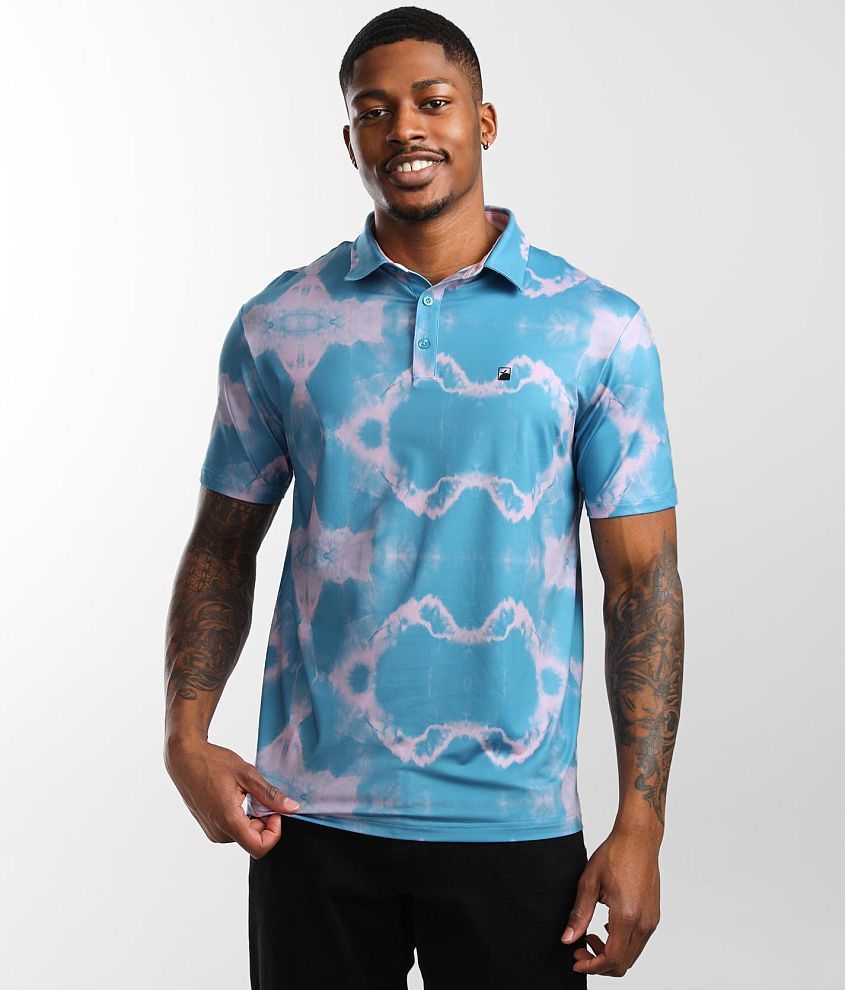 Flomotion Twizzle Performance Stretch Polo - Men's Polos in Tie Dye ...