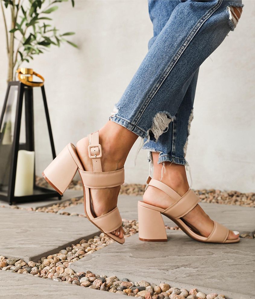 Qupid Cannoli Heeled Sandal - Women's Shoes in Nude | Buckle