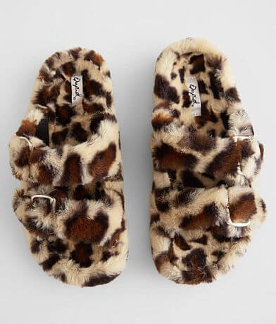 Qupid Eli Double Strap Cheetah Print Slipper MISC_DETAIL_3