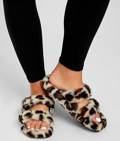 Qupid Eli Double Strap Cheetah Print Slipper MISC_DETAIL_4