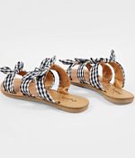 Qupid Gingham Sandal - Women's Shoes in Black White | Buckle