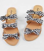 完売品 bibiy DOLLY GINGHAM SANDALS GIUNON 靴