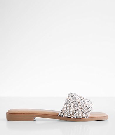 Qupid Idris Embellished Sandal front view