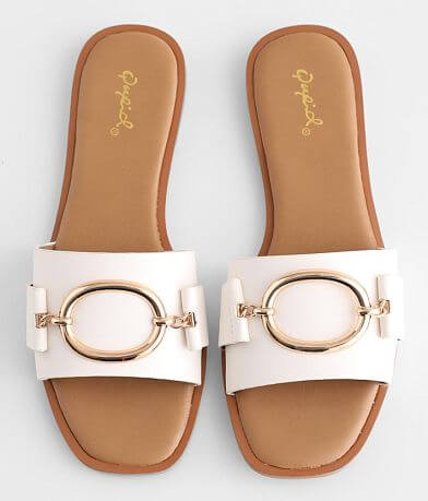 Qupid Indigo Sandal misc detail 4 view