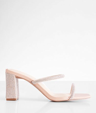 Qupid Kerstin Glitz Heeled Sandal front view
