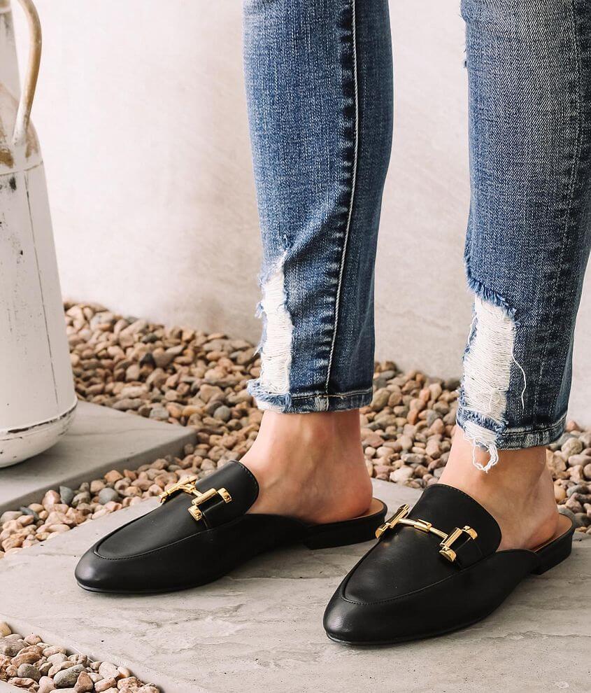 Womens black store mule loafers