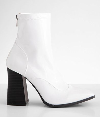 Qupid Toronto Faux Patent Leather Boot misc detail 1 view