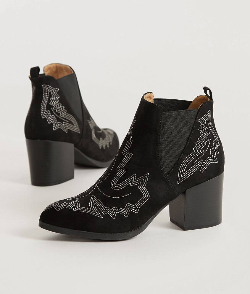 Solely Black by BKE Wilson Ankle Boot front view