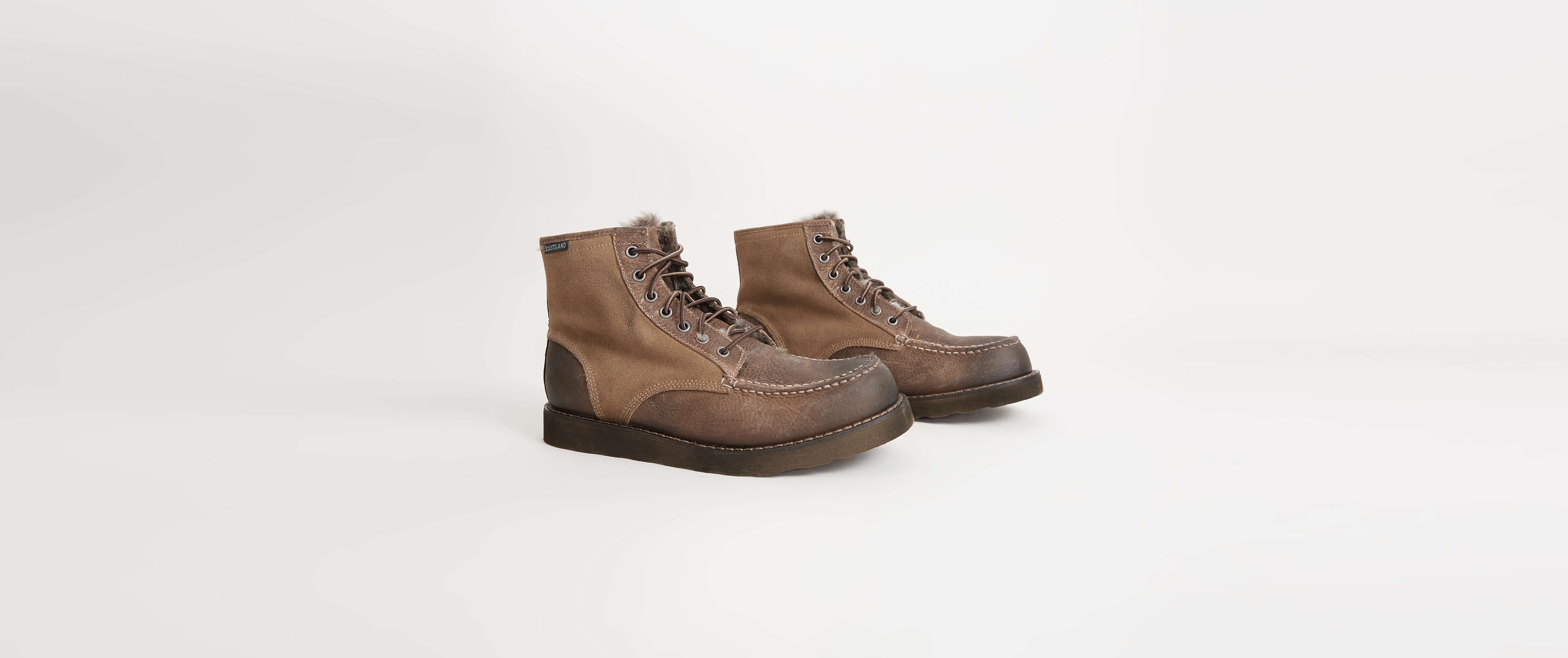 Eastland Lumber Up Leather Boot Men's Shoes in Natural Buckle