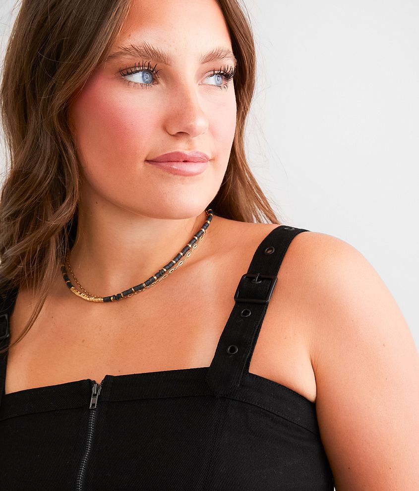 Denim Buckle Strap Tank Top