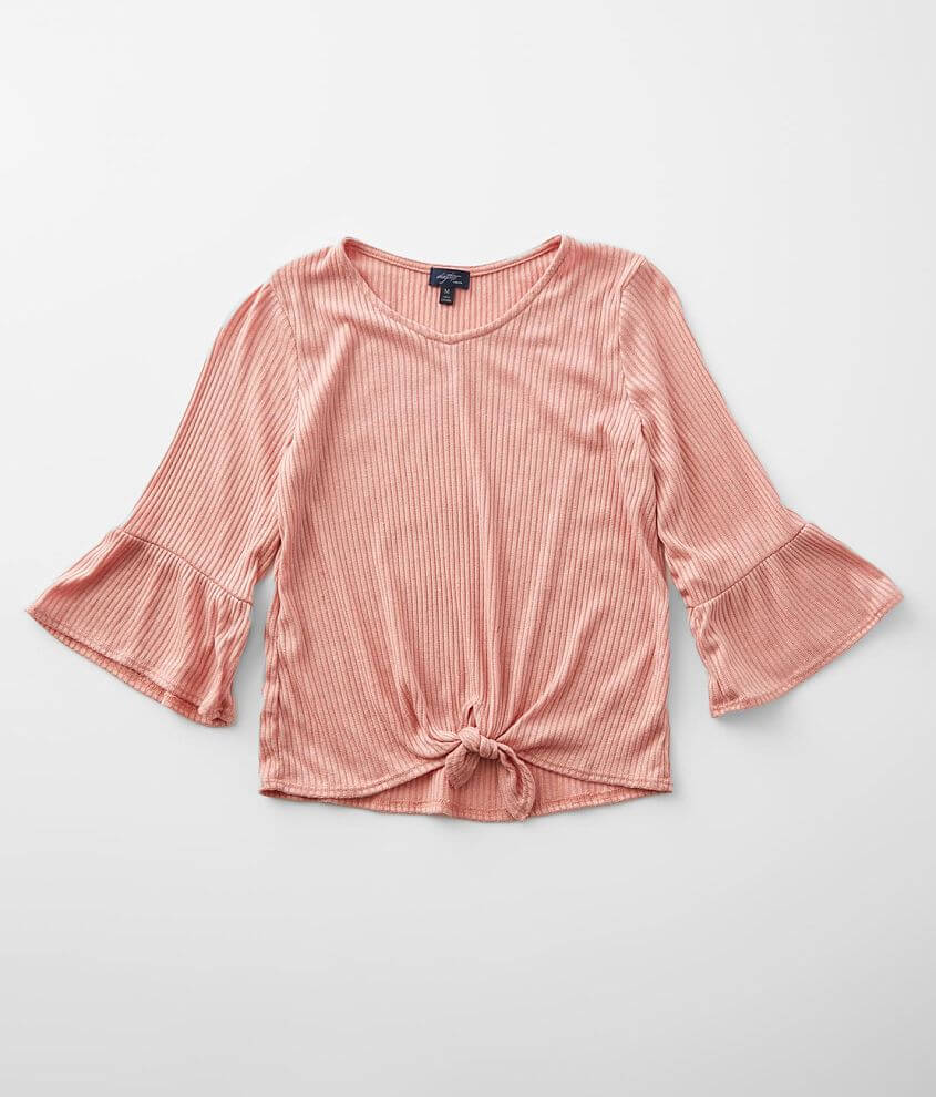 Girls - Daytrip Ribbed Knit Top - Girl's Shirts/Blouses in Blush | Buckle