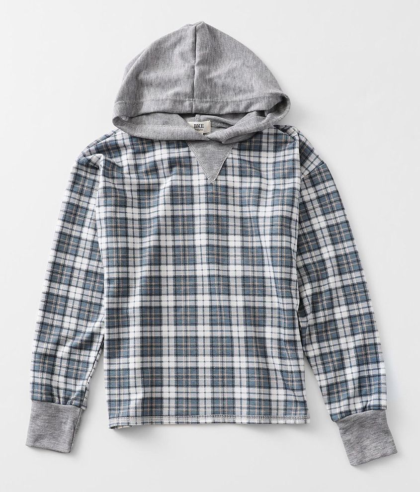 Girls shop checkered hoodie