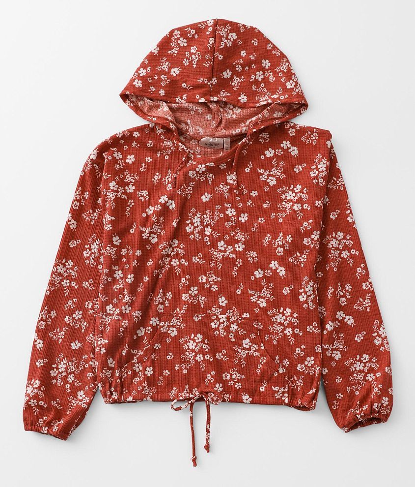 Girls - Willow &#38; Root Floral Hoodie front view