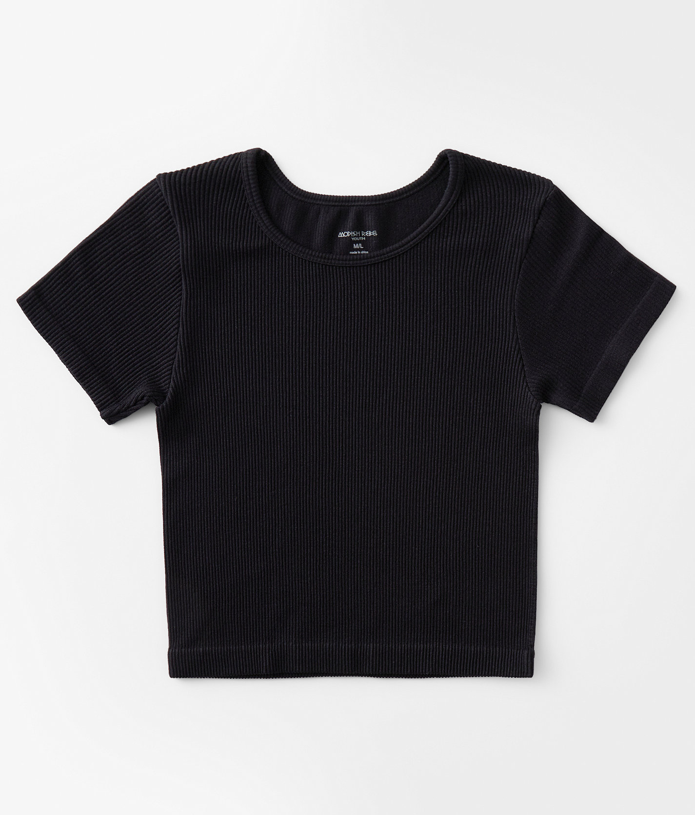 ToBeInStyle Women's Timeless Ribbed Neck Boy Tee - Classic Cotton T-Shirt, Vintage Inspired Fit (Multiple Colors Available) - View #3