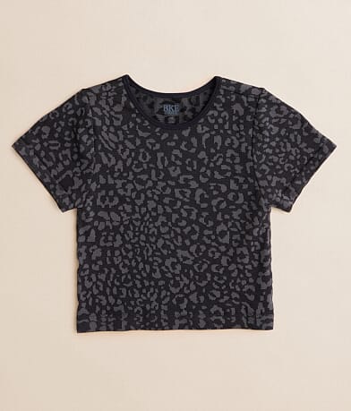 BKE Girls - Leopard Print Top front view