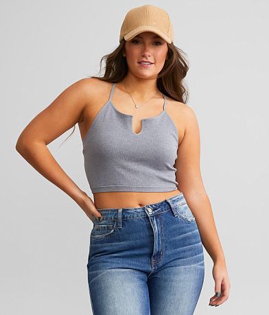 Alcie Buckle Bralette Top - White – Girls Will Be Girls