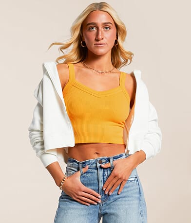 Freshwear Ribbed Stretch Brami front view