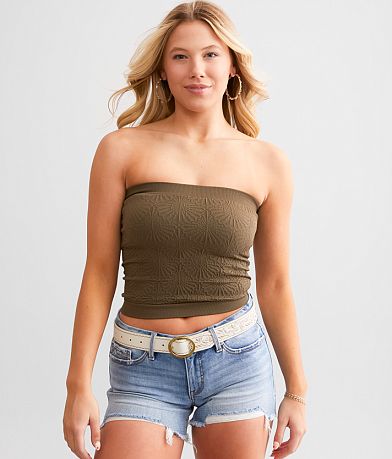 Freshwear Textured Tube Top front view