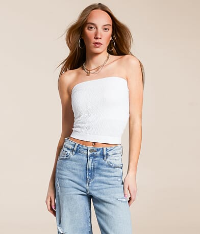 Freshwear Textured Tube Top front view