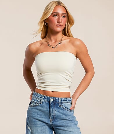 Freshwear Knit Tube Top front view