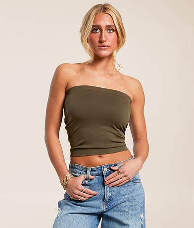 Freshwear Knit Tube Top front view
