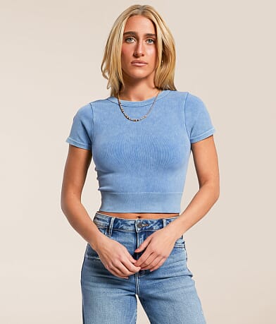 Freshwear Two-Way Washed Contour Top front view