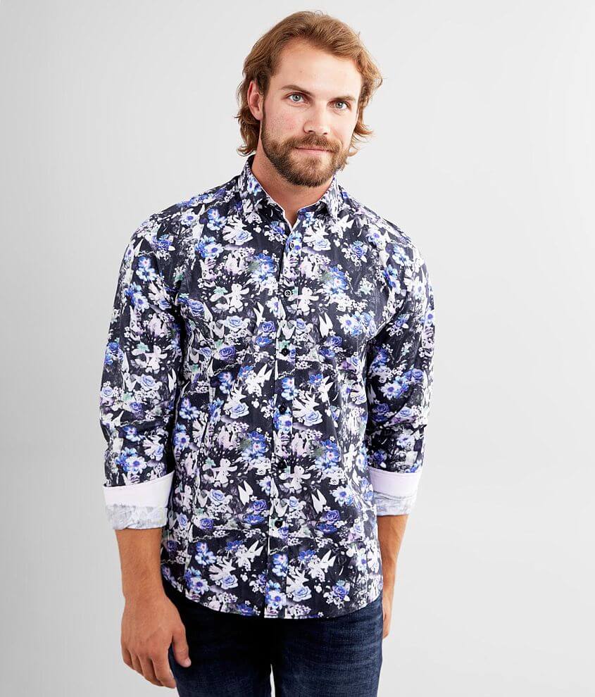 Eight X Woven Floral Shirt - Men's Shirts in Black | Buckle