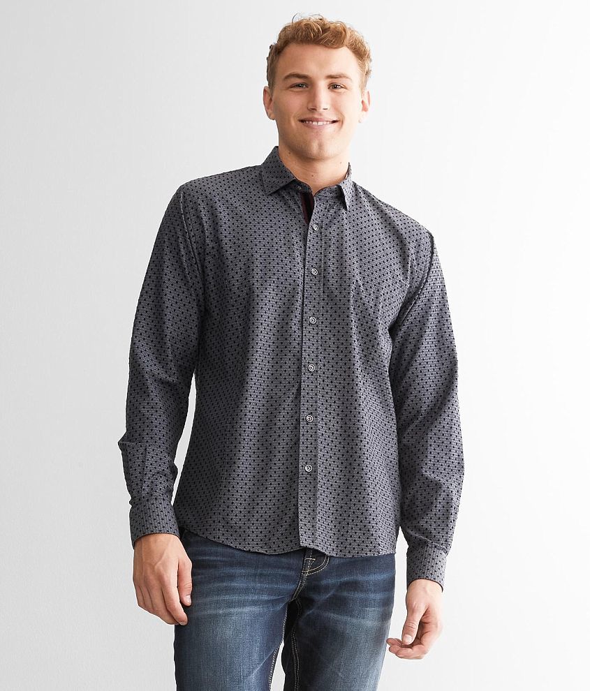 Eight X Diamond Printed Shirt - Men's Shirts in Black | Buckle