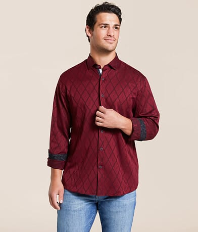 Eight X Diamond Print Shirt front view