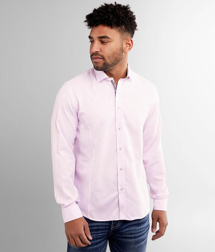 Eight X Jaquard Shirt - Men's Shirts in Pink | Buckle