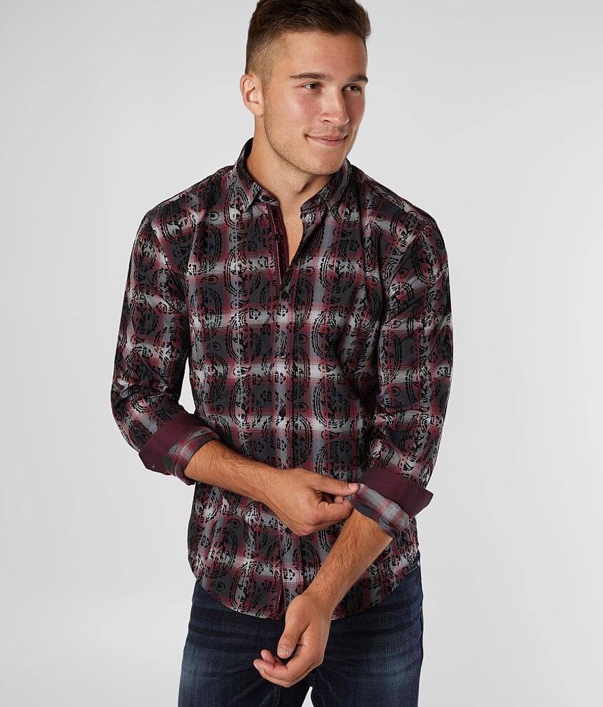 Eight X Paisley Flocked Shirt