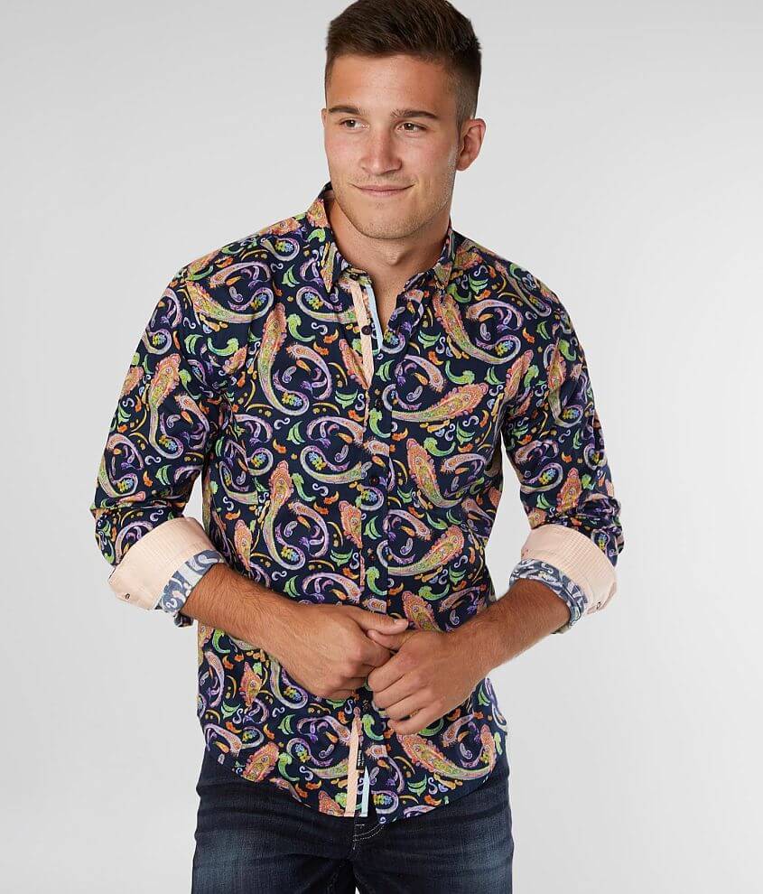 Eight X Paisley Stretch Shirt front view