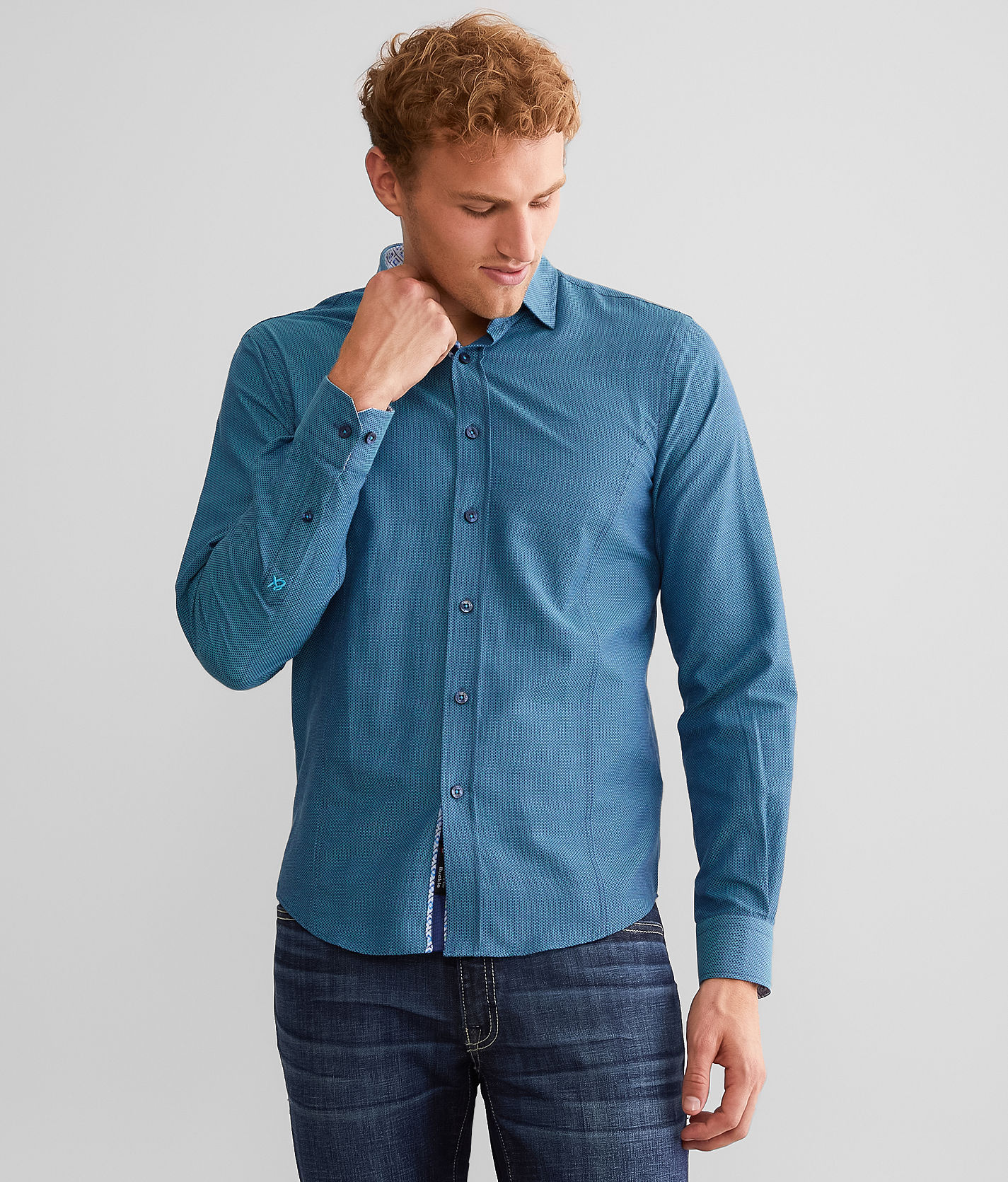 Eight X Printed Shirt - Men's Shirts in Navy | Buckle