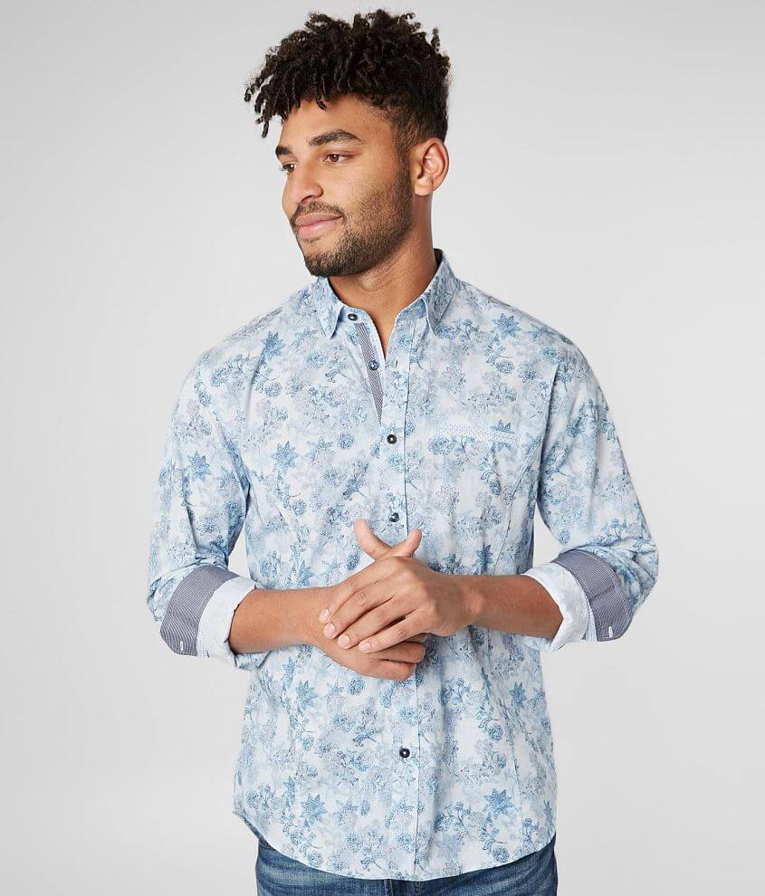 Blue flower shirt clearance mens