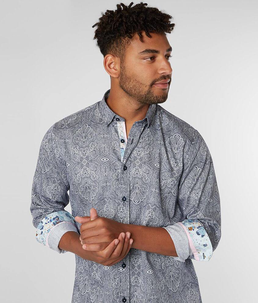 Eight X Paisley Shirt - Men's Shirts in Navy | Buckle