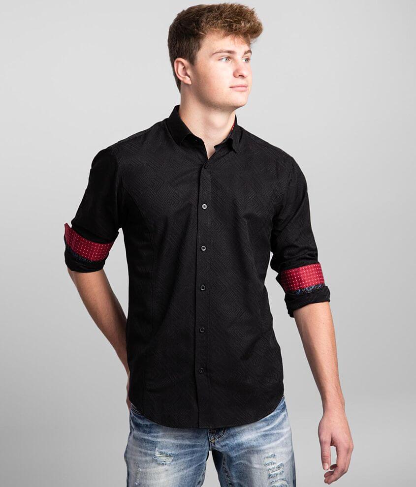 Eight X Tonal Embroidered Shirt front view