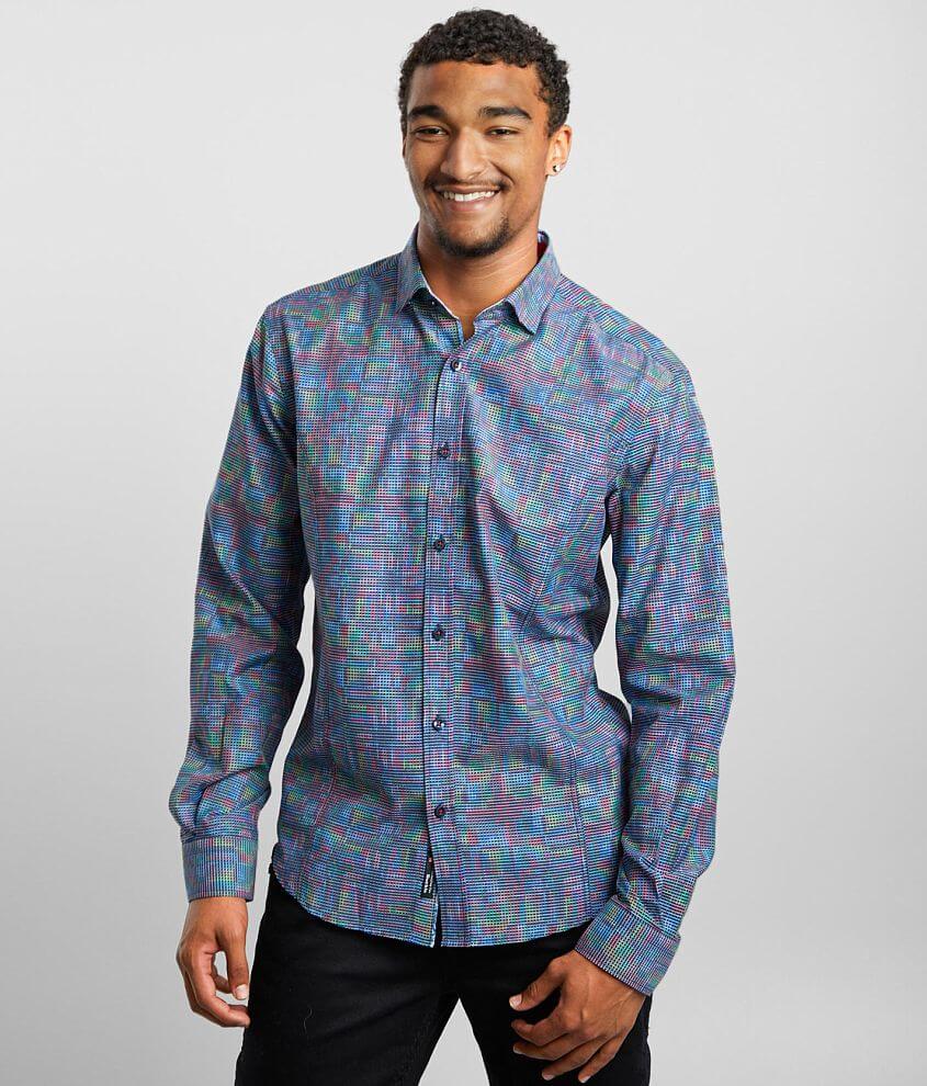 Neon Grid Jacquard Shirt