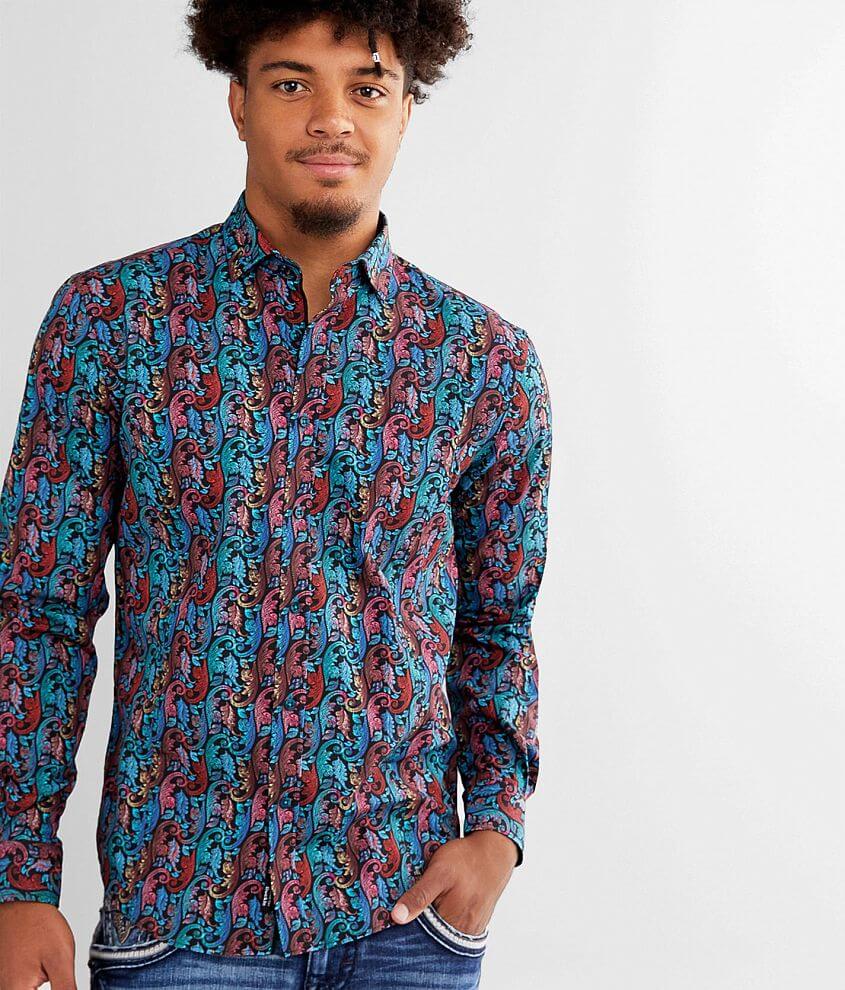 men's baroque print shirt