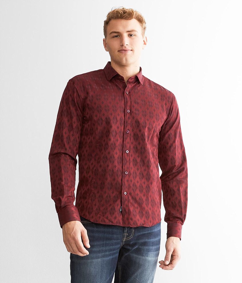 Eight X Diamond Printed Shirt front view