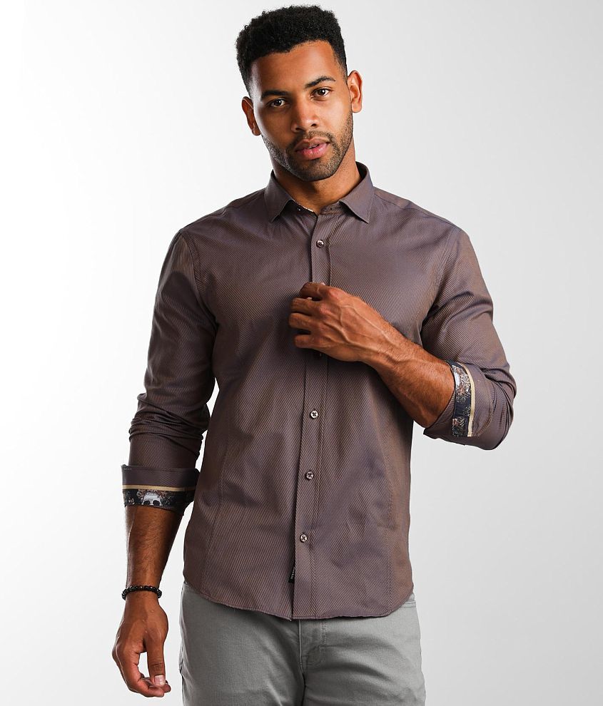 Eight X Striped Shirt - Men's Shirts in Brown